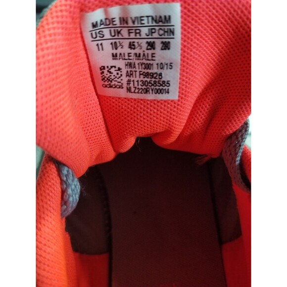 Adidas Men's Shoes Sneakers US Size 11 Lite Racer Grey Solar F98926 Running - Picture 5 of 5